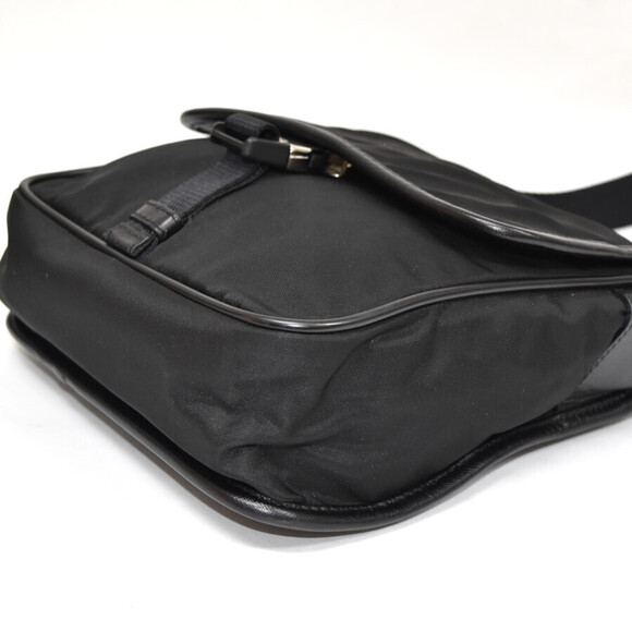 Prada Shoulder Bag Triangle Logo Plate Black - Picture 6 of 9